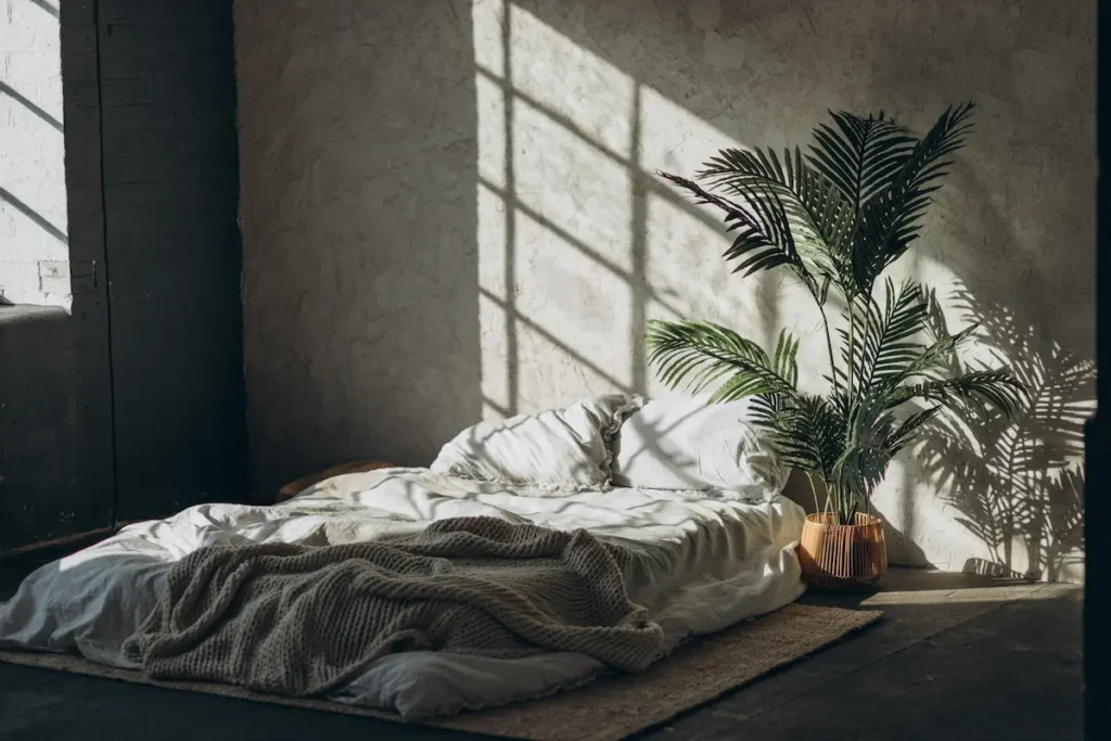 boho-bed-setup-soft-light
