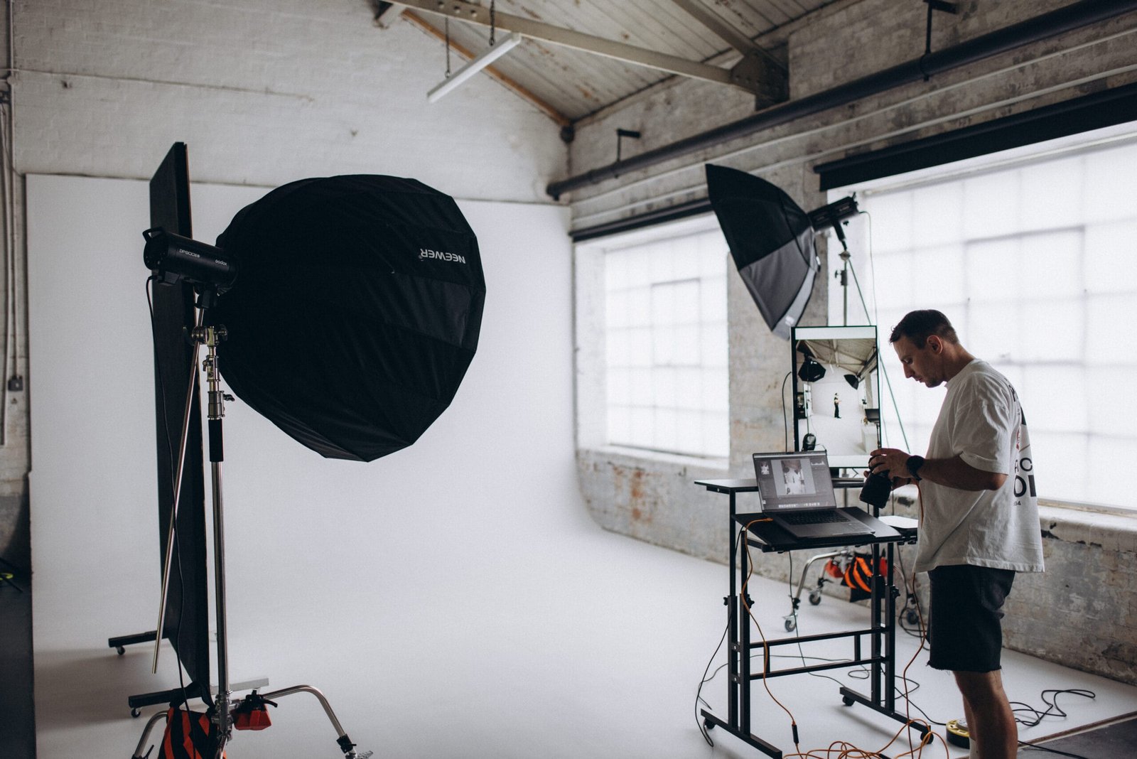 Photographer working inside Lite Studio