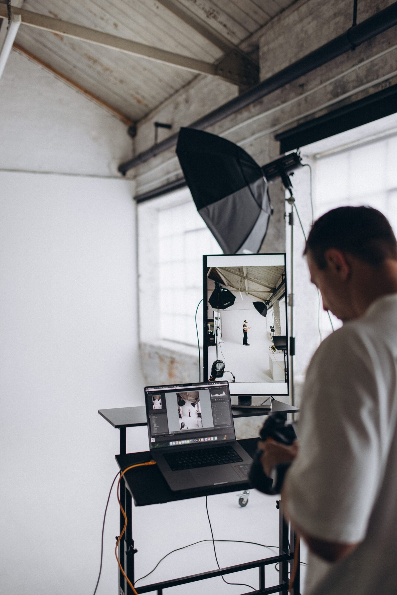 Tethered photography session taking place at Lite Studio