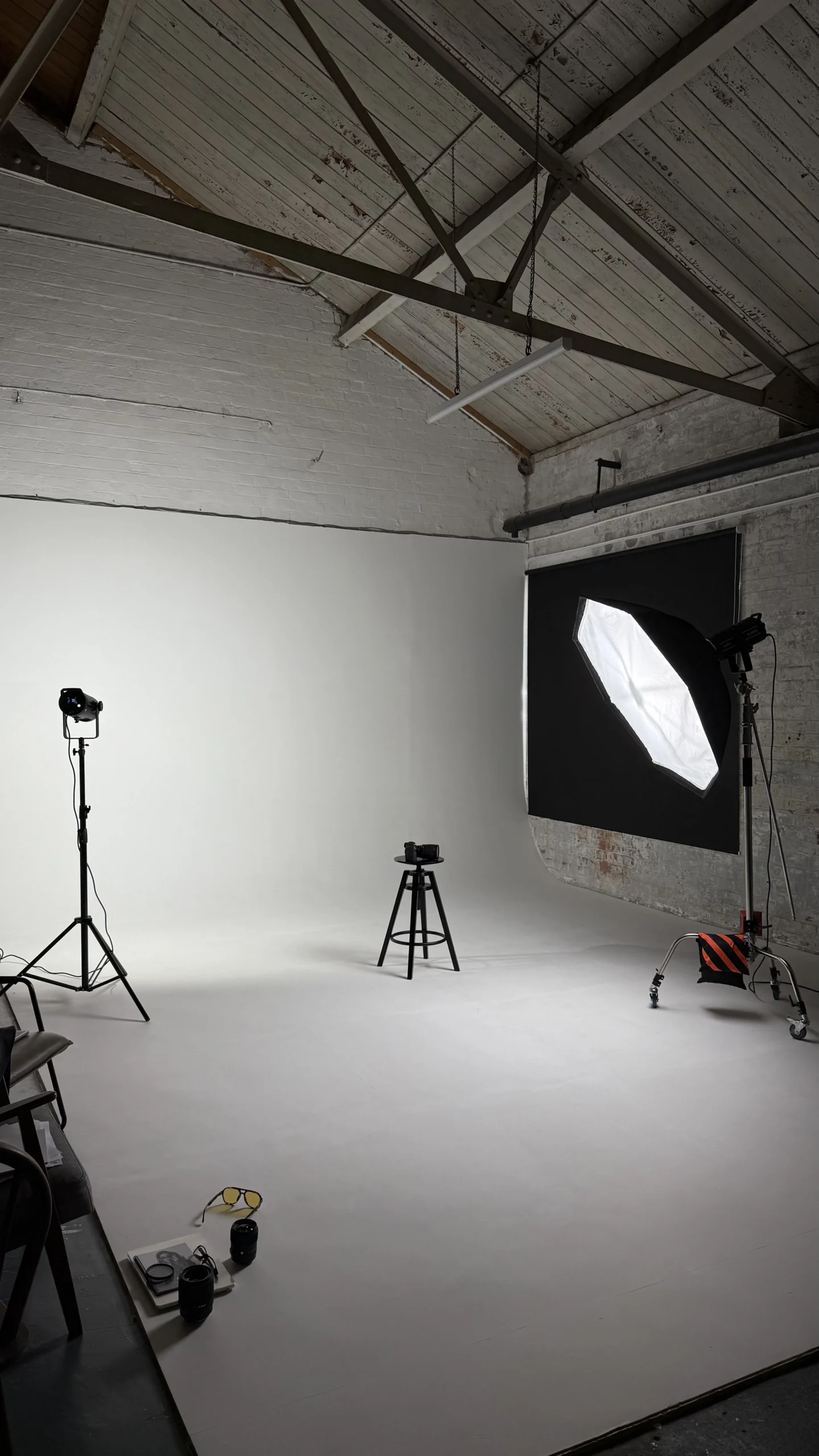 Studio furniture and seating props available in photography studio near Oxford
